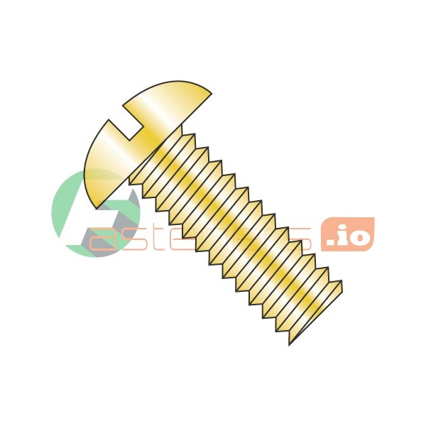 Newport Fasteners 1/4"-20 x 1/2 in Slotted Round Machine Screw, Zinc Yellow Steel, 4000 PK 405597 - main